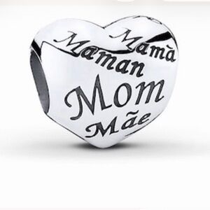 Pandora silver stainless steel Mom charm